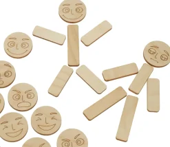 Personnages en bois émotions - 40 pièces
