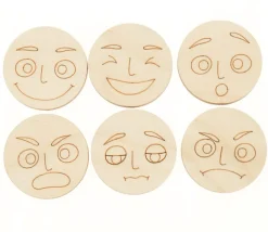 Personnages en bois émotions - 40 pièces