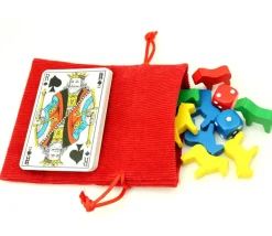 Petit Sac 10 x 12.5 cm - velours épais rouge avec cordon