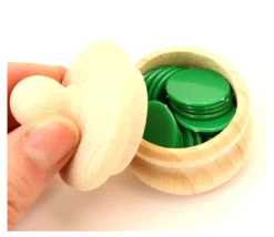 Petite boite ronde bois avec couvercle : 45 mm de diamètre