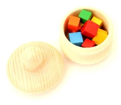 Petite boite ronde bois avec couvercle : 45 mm de diamètre