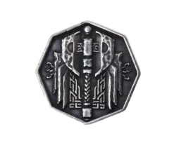 Pièce métal argent Forged Dwarven 34 mm octogonale