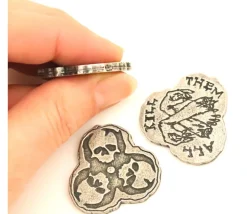 Pièce métal argenté Zombie