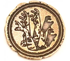 Pièce métal cuivré Zombie