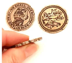 Pièce métal cuivré Zombie