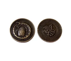 Pièce métal doré Forged dragon à l'unité