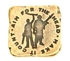 Pièce métal doré Zombie