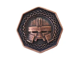 Pièce octogonale métal cuivré Forged Dwarven 28 mm