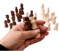 Pièces d'échecs en bois taille 2 (32 pièces sans plateau)