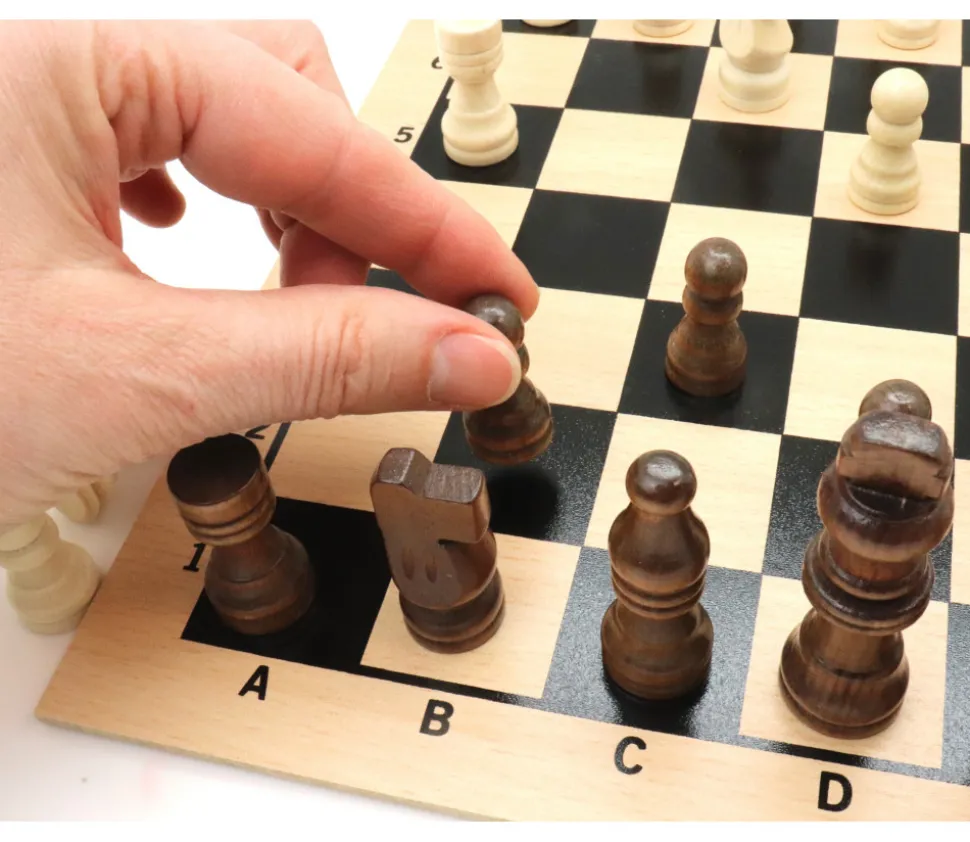 Pièces d'échecs en bois taille 2 (32 pièces sans plateau)