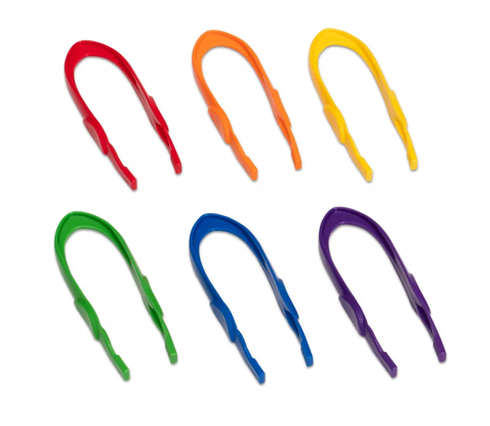 Pince motricité 15 cm en plastique pour jeux et exercices