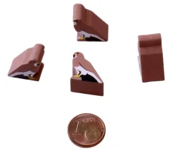 Pion Aigle marron en bois 15 x 15 x 10 mm