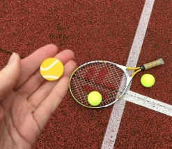 Pion balle de tennis en bois 2,5 cm pour jeu