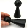 Pion bois XXL 10 cm noir pour jeu. Grand pion 100 mm diam 43 mm