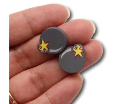 Pion Bombe en bois 18 x 15 x 5 mm