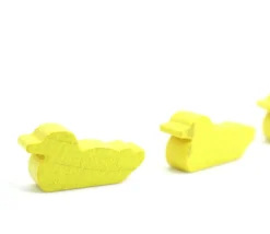 Pion canard jaune en bois pour jeu