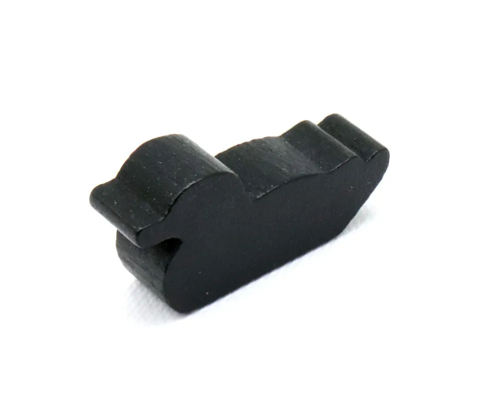 Pion canard noir en bois 30x15x8 mm pour jeu