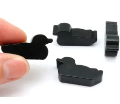 Pion canard noir en bois 30x15x8 mm pour jeu