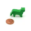 Pion Chat vert en bois pour jeu 30x19x8 mm