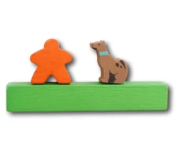 Pion Chien marron en bois 15 x 14 x 10 mm