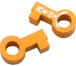 Pion clef jaune orange en bois 16 x 8 x 10 mm