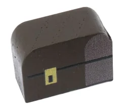 Pion de jeu coffre au trésor marron en bois 16 x 22 x 10 mm