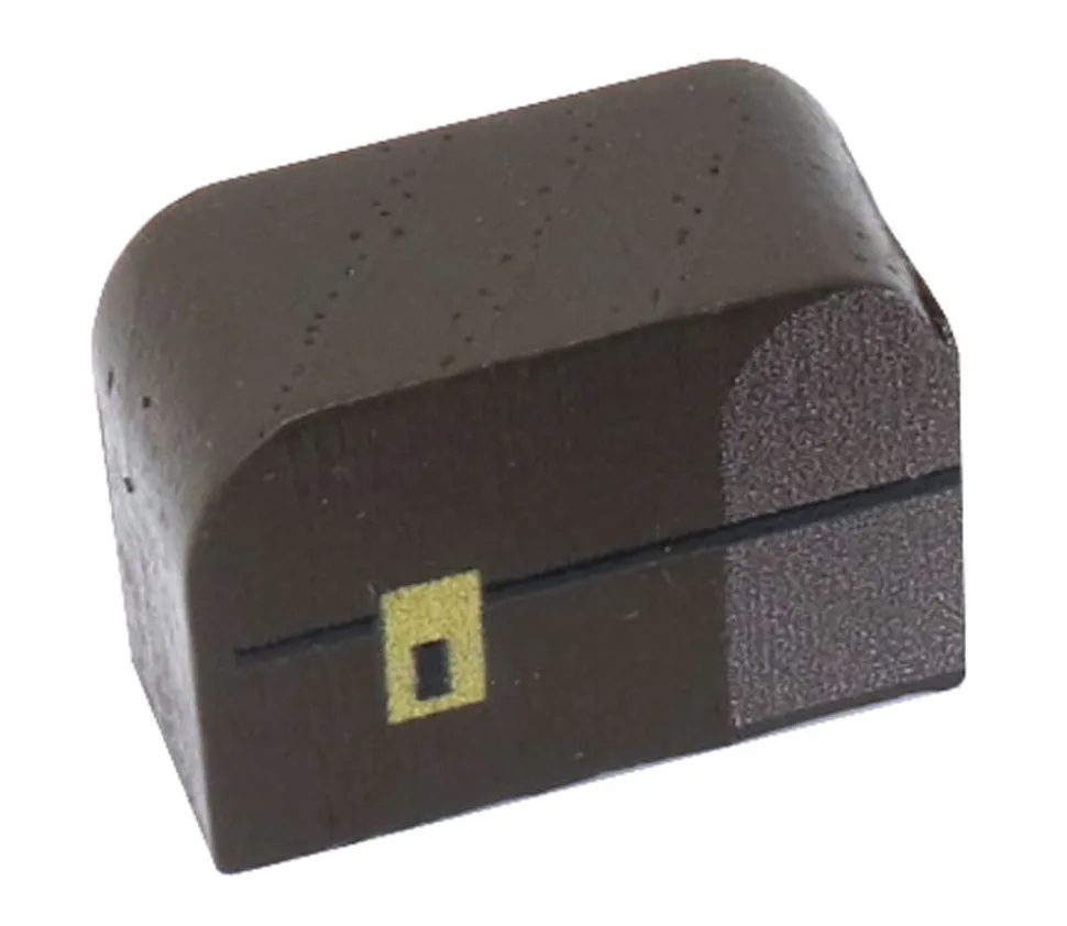Pion de jeu coffre au trésor marron en bois 16 x 22 x 10 mm