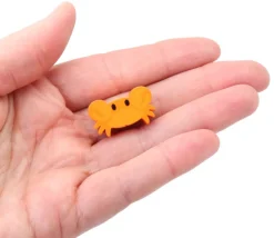 Pion de jeu crabe orange en bois 25 x 15 x 10 mm