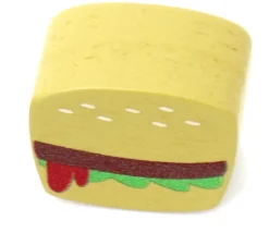 Pion de jeu hamburger en bois - 16 x 18 x 10 mm