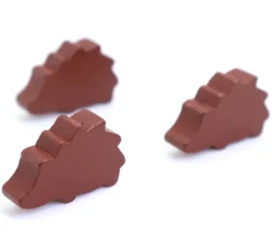 Pion de jeu hérisson MARRON en bois animal