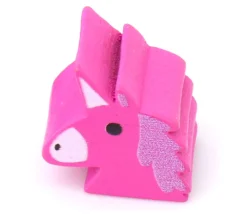 Pion de jeu Licorne rose en bois 15 x 14 x 10 mm