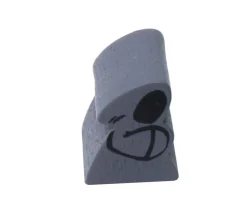 Pion de jeu moine gris / mort en bois 15 x 16 x 10 mm