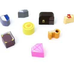 Pion de jeu métal argent en bois 15 x 6 x 10 mm