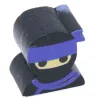 Pion de jeu ninja noir espion en bois 16 x 14 x 10 mm