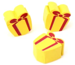 Pion de jeu paquet cadeau en bois 15 x 15 x 10 mm