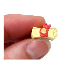 Pion de jeu rouleau parchemin en bois 16 x 5 x 10 mm