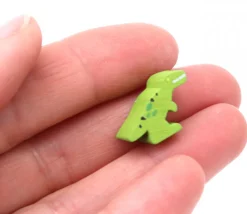 Pion dinosaure T-rex vert bois 20 x 12 x 10 mm à l'unité