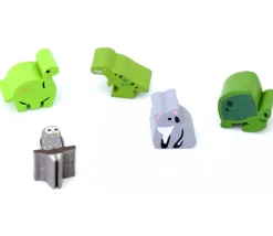 Pion dinosaure T-rex vert bois 20 x 12 x 10 mm à l'unité