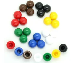 Pion dome 12x17 mm demi boule plastique à l'unité