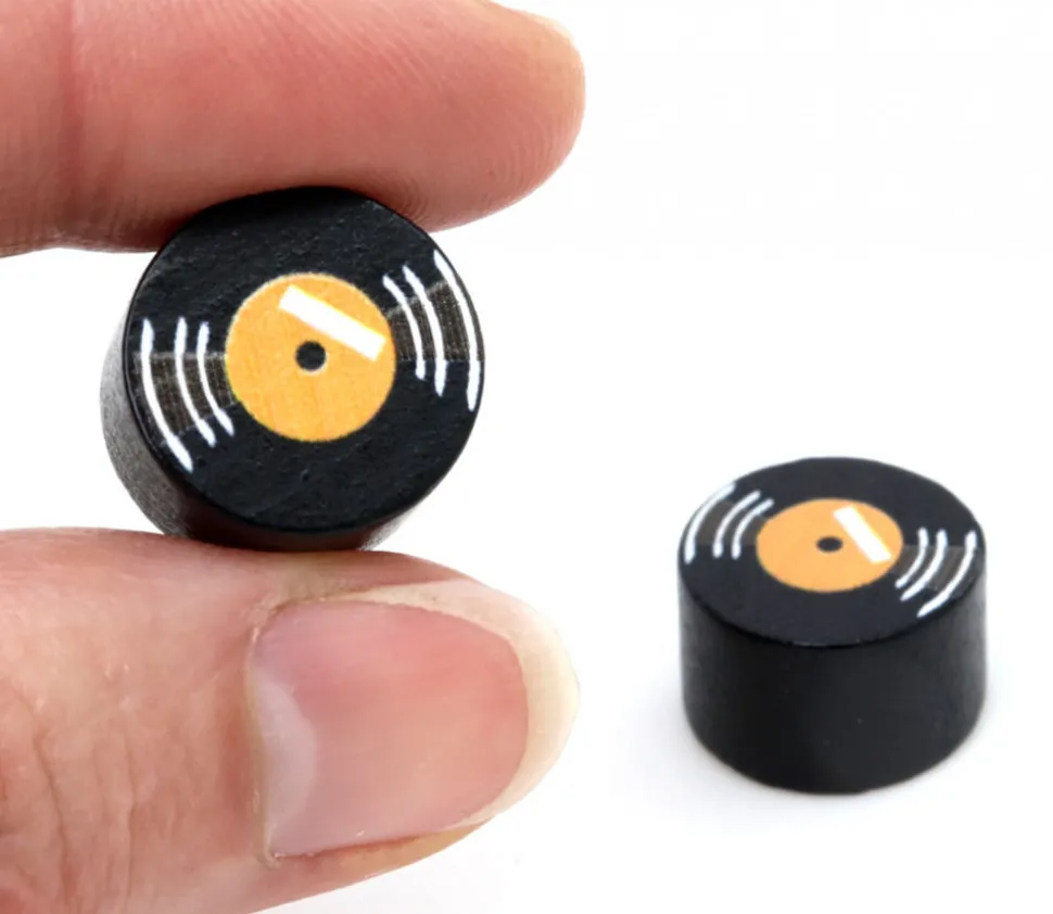 Pion en bois disque vinyle Ø 16 mm