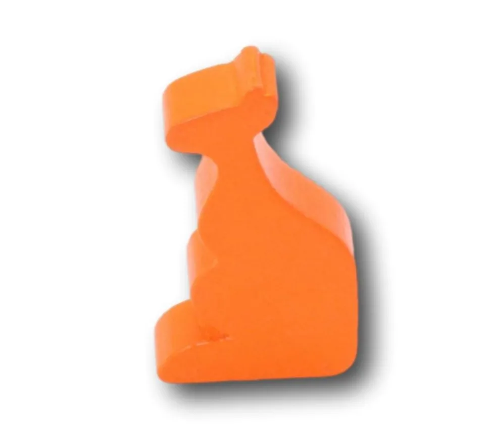 Pion en bois kangourou orange 45 x 20 x 8 mm