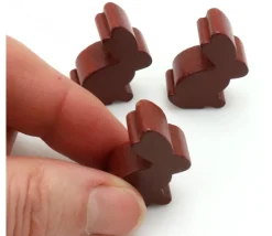 Pion en bois lapin marron animal 17 x 29 X 8 mm