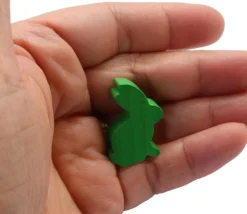 Pion en bois lapin vert 22 x 31 x 8 mm animal pour jeu