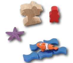 Pion en bois palmier naturel 3.5 cm