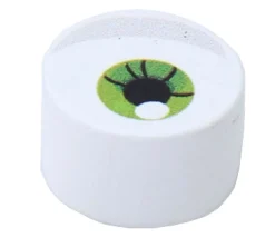 Pion en bois rond œil vert Ø 16 mm