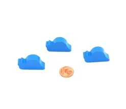 Pion escargot bleu bois 30 x17 x 8 mm