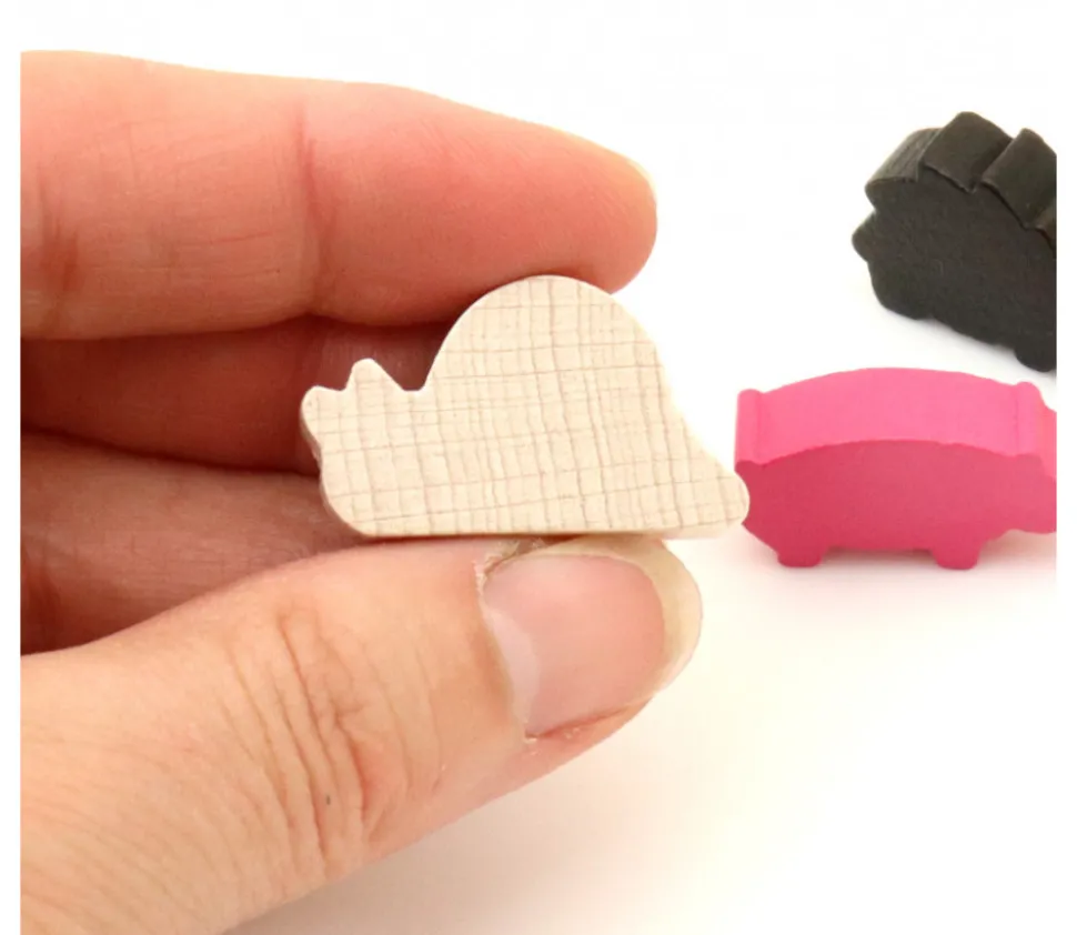 Pion escargot bois naturel 30 x17 x 8 mm