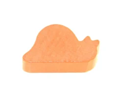 Pion escargot orange en bois