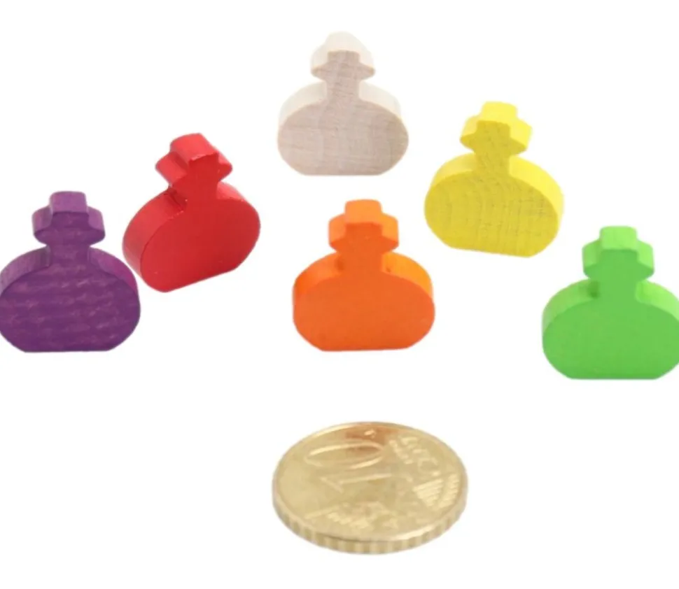 Pion fiole potion 17 x 15 x 4 mm en bois à l'unité