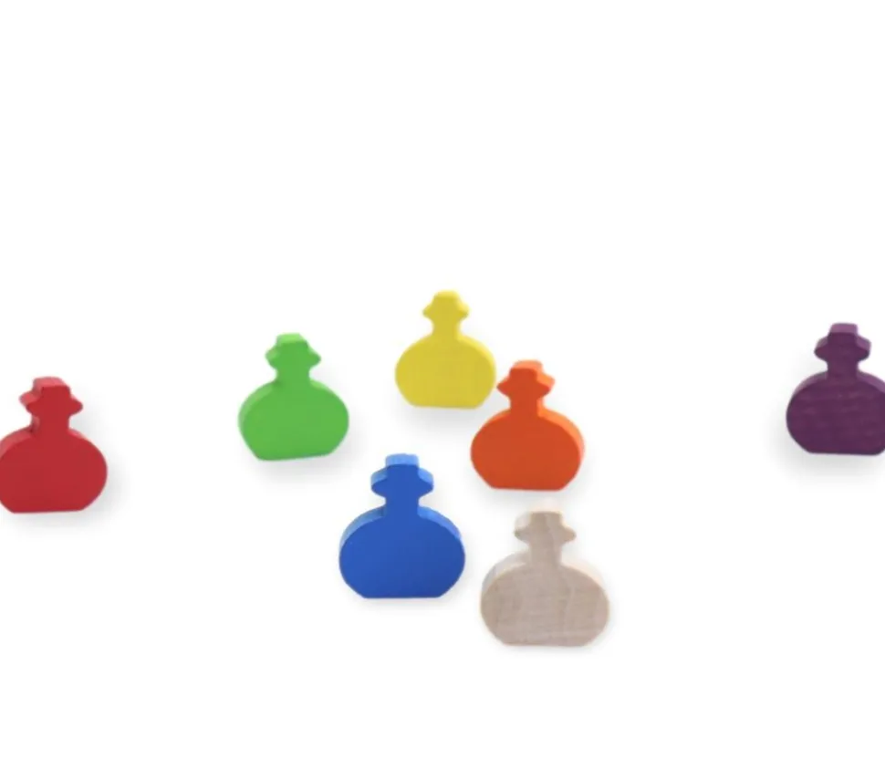 Pion fiole potion 17 x 15 x 4 mm en bois à l'unité